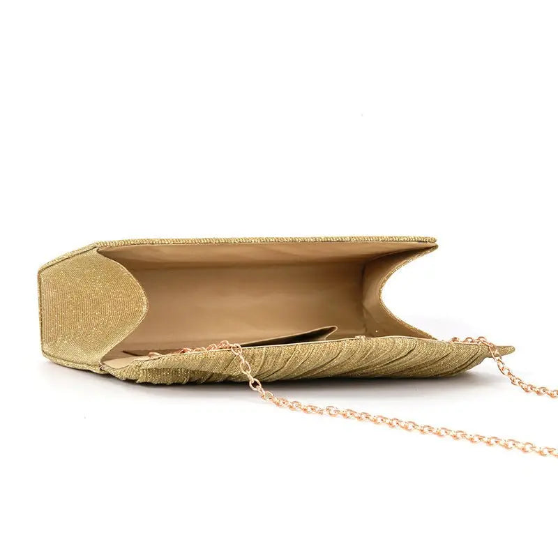 pleated striped veil flashing material handbag - Blade & Thread