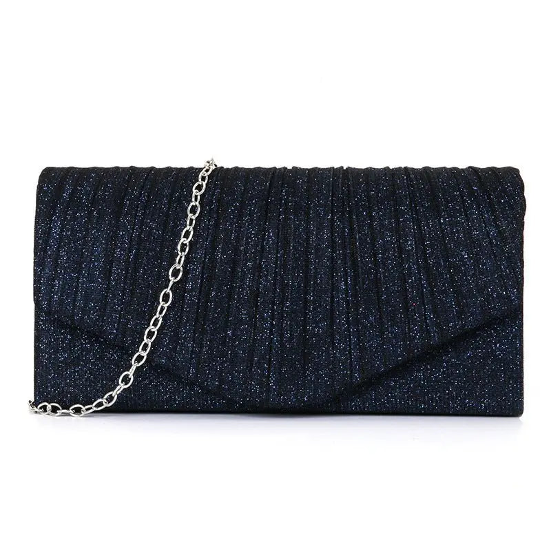 pleated striped veil flashing material handbag - Blade & Thread