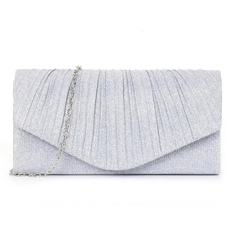 pleated striped veil flashing material handbag - Blade & Thread