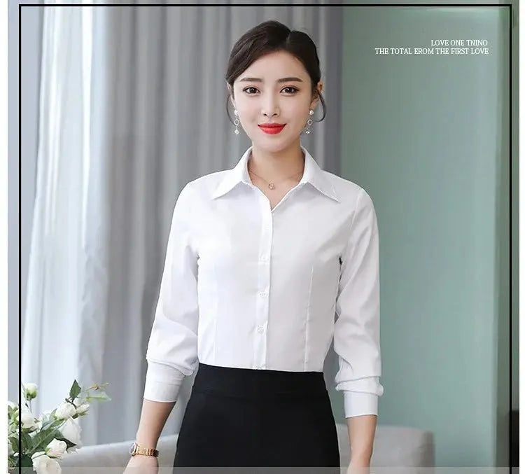 Polyester Cotton Shirts for Women Long Sleeve Blouse - Blade & Thread