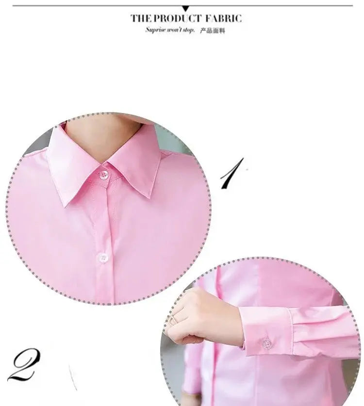 Polyester Cotton Shirts for Women Long Sleeve Blouse - Blade & Thread