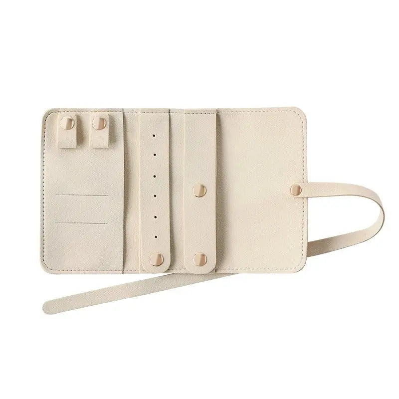Portable multifunctional leather jewelry clutch bag - Blade & Thread