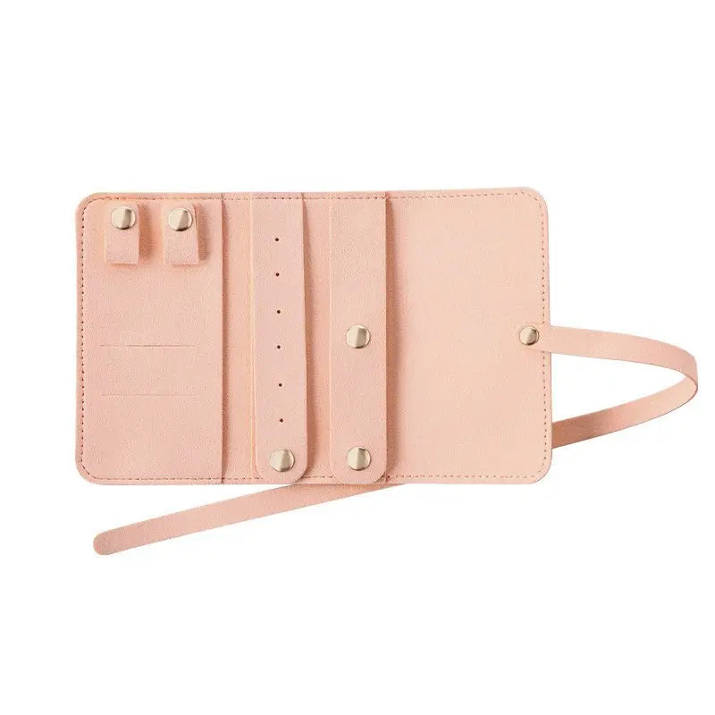 Portable multifunctional leather jewelry clutch bag - Blade & Thread