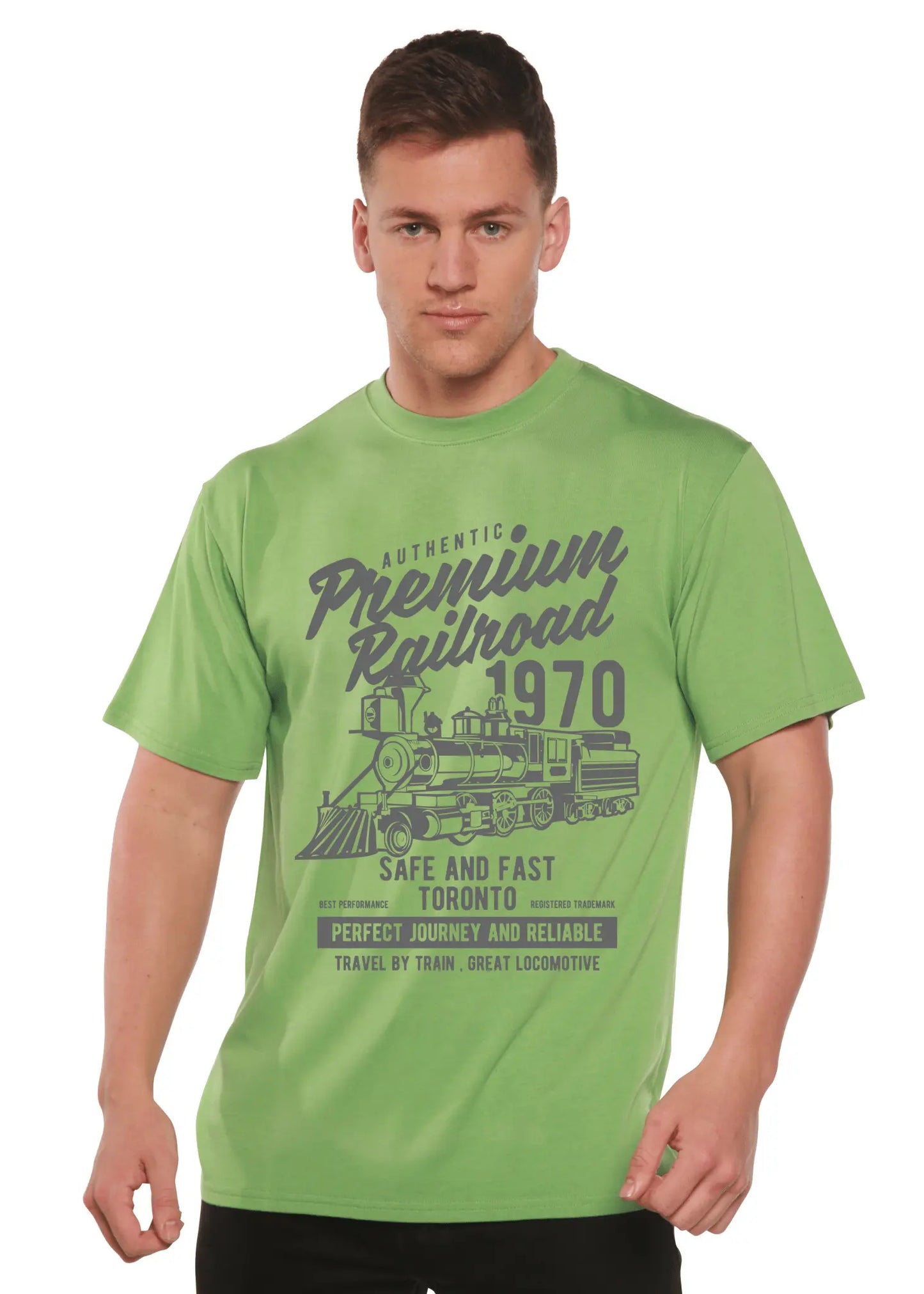 Premium Railroad Spun Bamboo® Men's Bamboo Viscose/Organic Cotton Short Sleeve Graphic T-Shirt - Blade & Thread