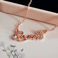 Luxury Gold-Color Queen Crown Chain Necklace Crystal Necklace Women Birthday Present Gifts nowadaysfashion