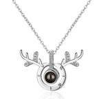 100 languages of love necklace Projection Pendant Necklace For Women Crystal Jewelry nowadaysfashion