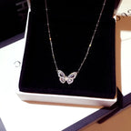 Ins New Arrive Zirconia Butterfly Necklace Charm Bling CZ Rose Gold Butterfly Jewelry nowadaysfashion