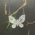 Ins New Arrive Zirconia Butterfly Necklace Charm Bling CZ Rose Gold Butterfly Jewelry nowadaysfashion