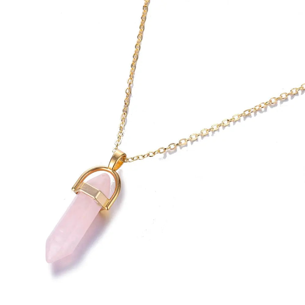 nowadaysfashion Crystals Necklace Bohemian Hexagon Opal Pendant Necklace nowadaysfashion