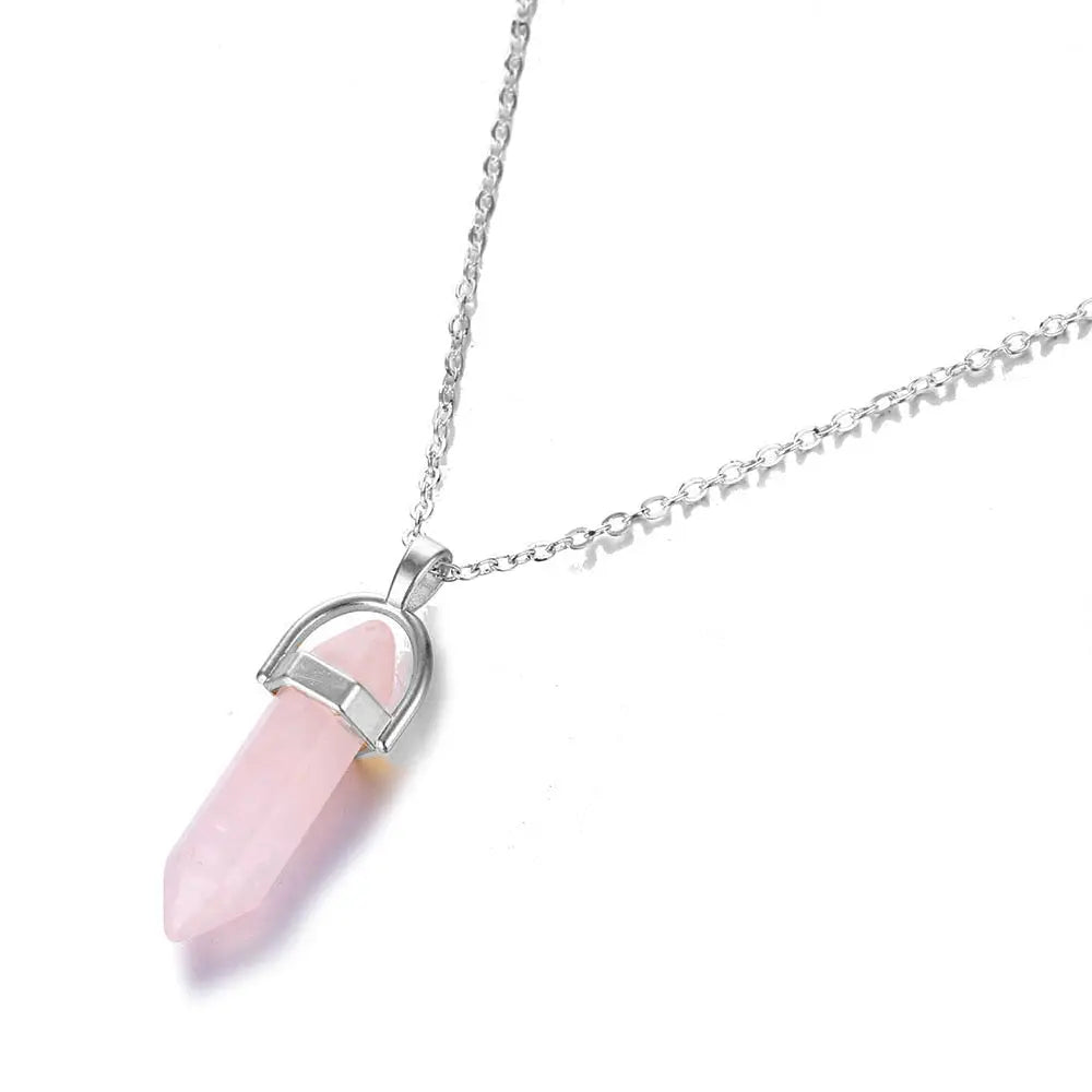 nowadaysfashion Crystals Necklace Bohemian Hexagon Opal Pendant Necklace nowadaysfashion