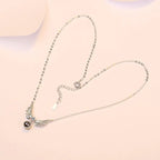 100 languages of love necklace Projection Pendant Necklace For Women Crystal Jewelry nowadaysfashion