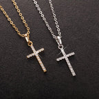 Cross Pendants Gold Black Color Crystal Jesus Cross Pendant Jesus necklace nowadaysfashion