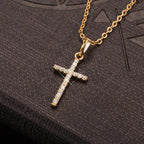 Cross Pendants Gold Black Color Crystal Jesus Cross Pendant Jesus necklace nowadaysfashion