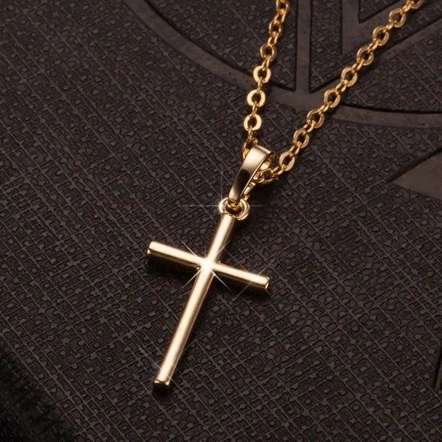 Cross Pendants Gold Black Color Crystal Jesus Cross Pendant Jesus necklace nowadaysfashion