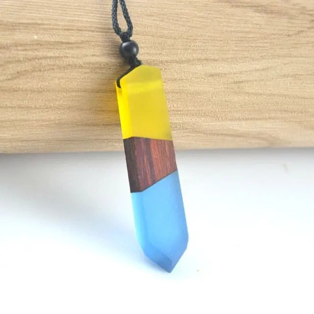 nowadaysfashion Vintage Men'Woman s Fashionable Wood Resin Necklace Pendant nowadaysfashion