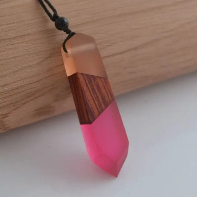 nowadaysfashion Vintage Men'Woman s Fashionable Wood Resin Necklace Pendant nowadaysfashion