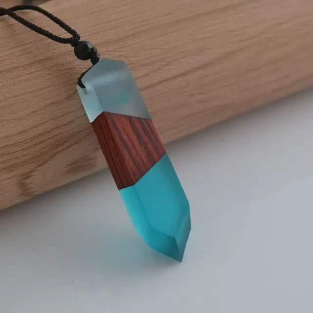nowadaysfashion Vintage Men'Woman s Fashionable Wood Resin Necklace Pendant nowadaysfashion