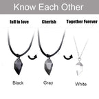 2pcs matching necklaces for couples Magnetic Lovers Heart necklaces Suction Wishing Stone nowadaysfashion