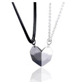 2pcs matching necklaces for couples Magnetic Lovers Heart necklaces Suction Wishing Stone nowadaysfashion