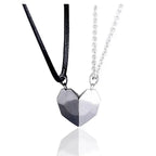 2pcs matching necklaces for couples Magnetic Lovers Heart necklaces Suction Wishing Stone nowadaysfashion