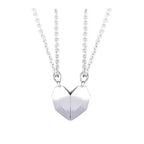 2pcs matching necklaces for couples Magnetic Lovers Heart necklaces Suction Wishing Stone nowadaysfashion