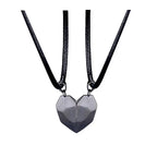 2pcs matching necklaces for couples Magnetic Lovers Heart necklaces Suction Wishing Stone nowadaysfashion