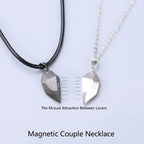 2pcs matching necklaces for couples Magnetic Lovers Heart necklaces Suction Wishing Stone nowadaysfashion