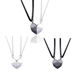2pcs matching necklaces for couples Magnetic Lovers Heart necklaces Suction Wishing Stone nowadaysfashion