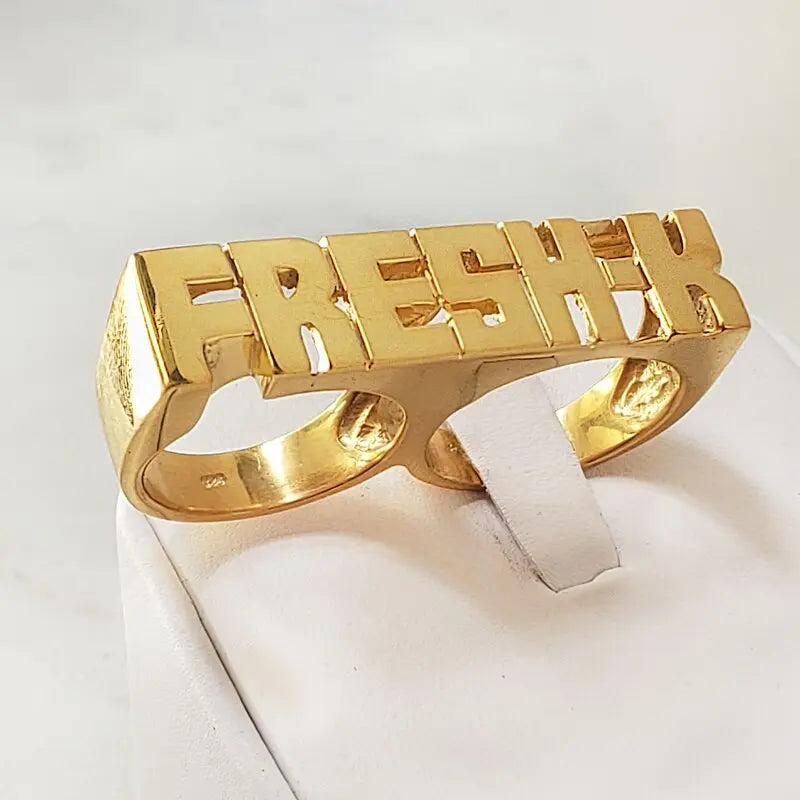 nowadaysfashion Custom Name Ring Gold Personality Hip Hop Ring Women Fashion Punk Letter Ring nowadaysfashion
