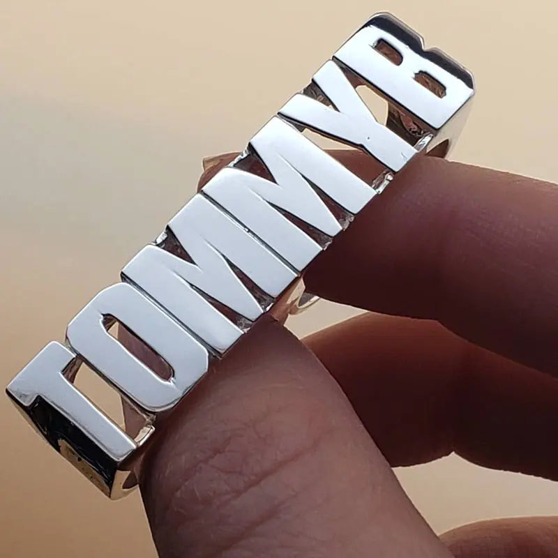 nowadaysfashion Custom Name Ring Gold Personality Hip Hop Ring Women Fashion Punk Letter Ring nowadaysfashion
