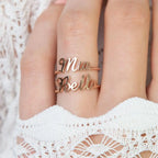 Customized 2 Name Ring for women Gold Personalized Letter nowadaysfashion
