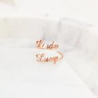 Customized 2 Name Ring for women Gold Personalized Letter nowadaysfashion