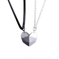 2PCS/set Personalized Custom Name Date Wishing Stone Heart Magnetic Couple Necklace Birthday Gift nowadaysfashion