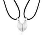 2pcs matching necklaces for couples Magnetic Lovers Heart necklaces Suction Wishing Stone nowadaysfashion