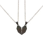 2pcs matching necklaces for couples Magnetic Lovers Heart necklaces Suction Wishing Stone nowadaysfashion