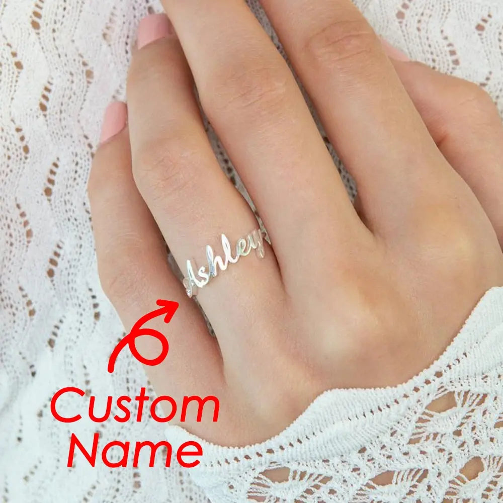 Customized Name Ring for Women Gold Personalized Letter nowadaysfashion
