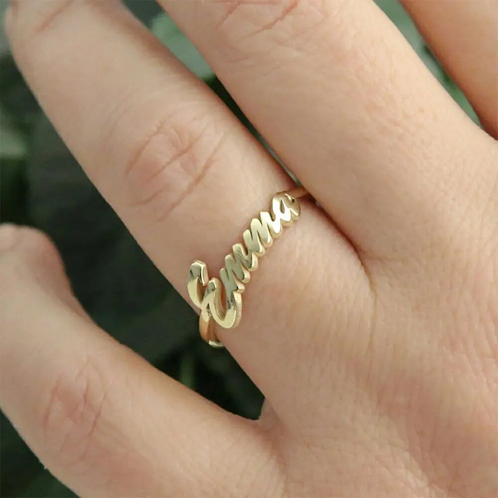 Customized Name Ring for Women Gold Personalized Letter nowadaysfashion