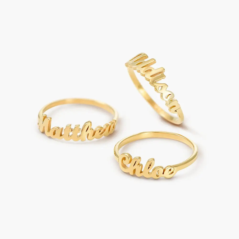 Customized Name Ring for Women Gold Personalized Letter nowadaysfashion