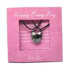 2pcs matching necklaces for couples Magnetic Lovers Heart necklaces Suction Wishing Stone nowadaysfashion