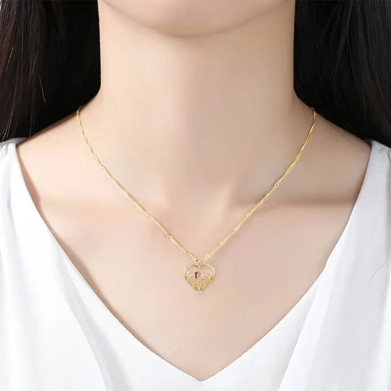 nowadaysfashion Bird Pendant Yellow Gold Color Charm Necklace nowadaysfashion