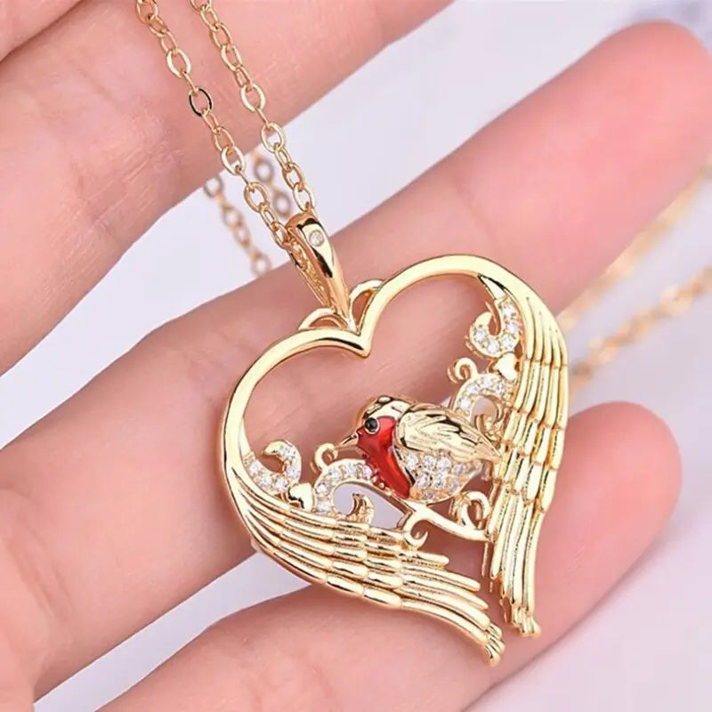 nowadaysfashion Bird Pendant Yellow Gold Color Charm Necklace nowadaysfashion
