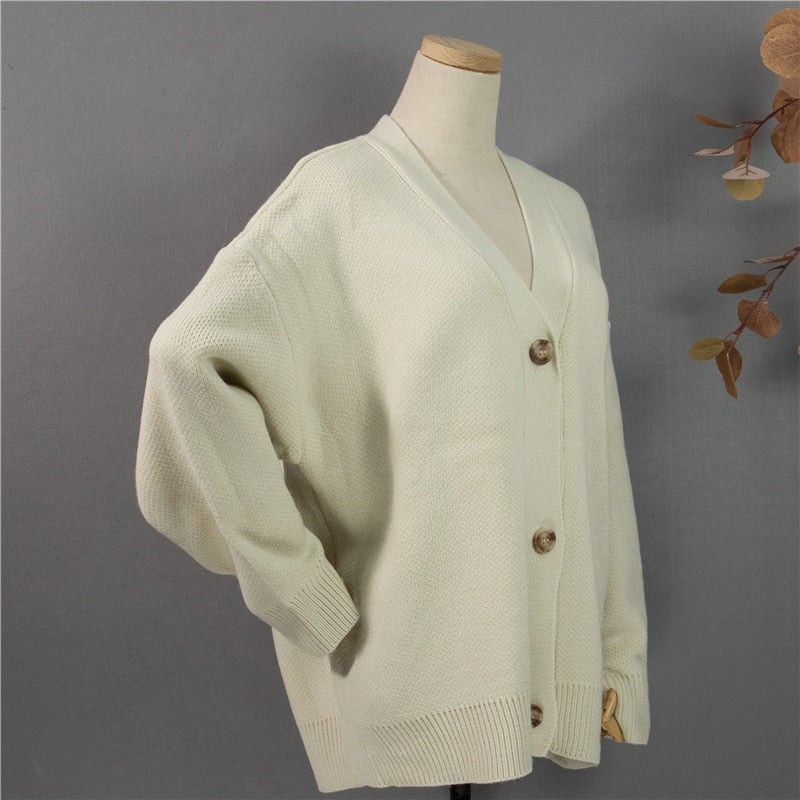 New 2021 Winter Spring Women's Sweaters V-Neck Buttons Cardigans nowadaysfashion