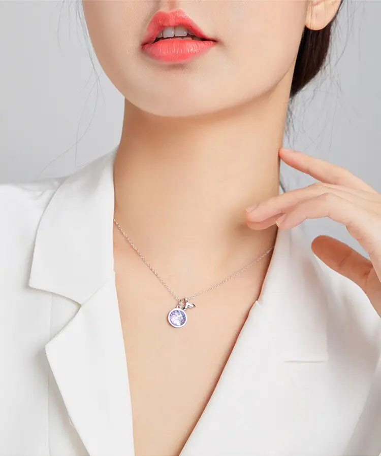 nowadaysfashion Sparkling Fishtail Scale Blue Necklace Ocean Chain Link nowadaysfashion