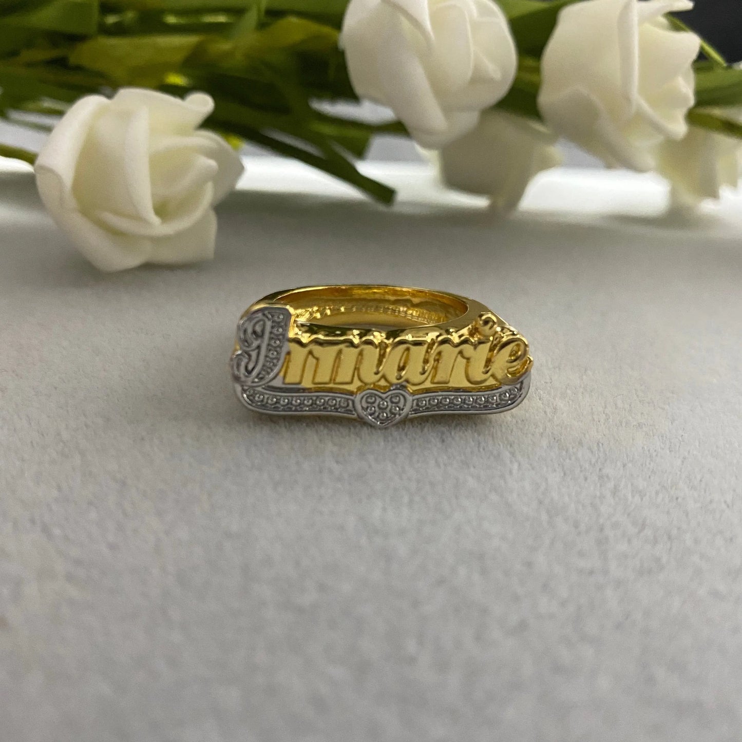 nowadaysfashion Custom Name Rings Gold Personality Hip Hop Punk Letter Ring nowadaysfashion