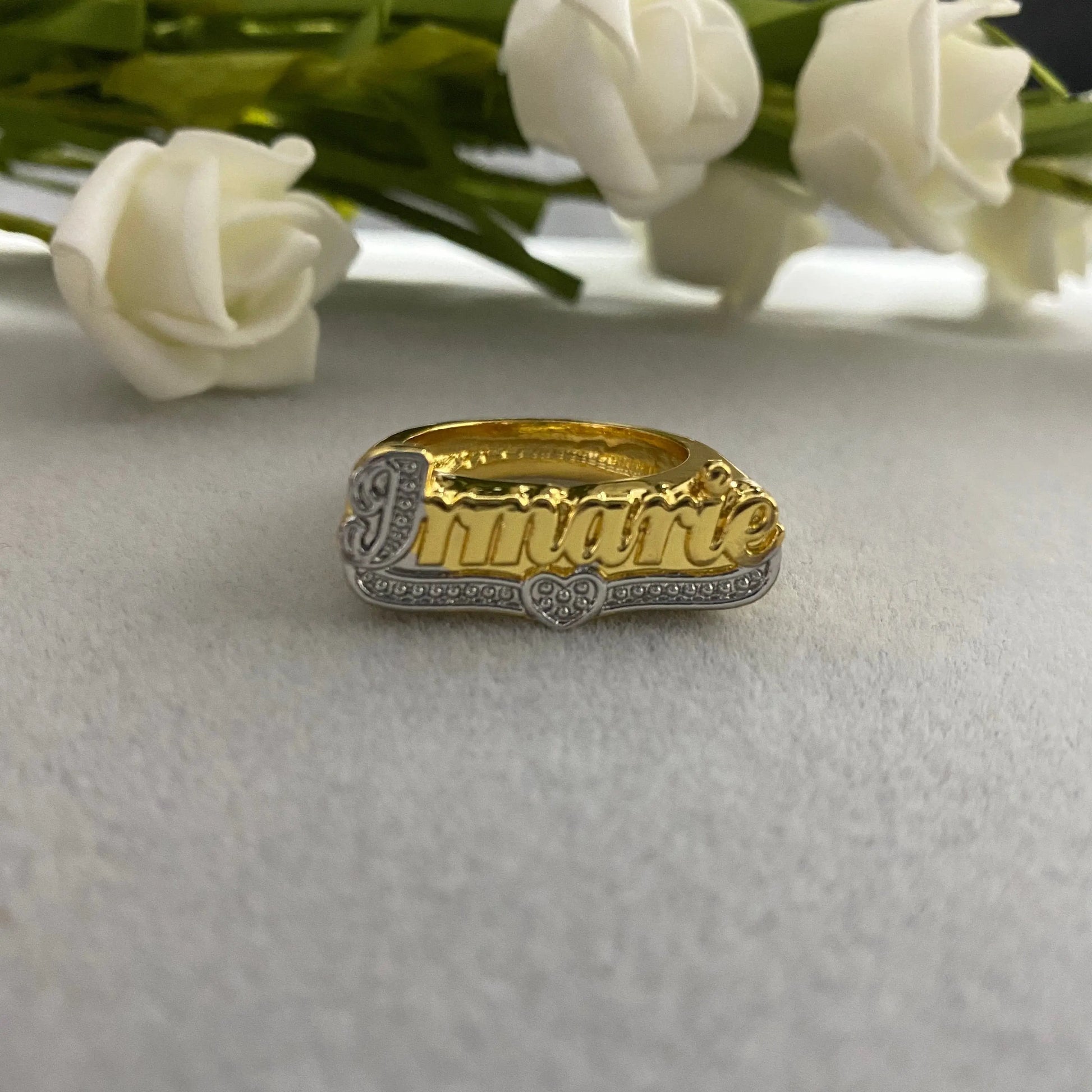 nowadaysfashion Custom Name Rings Gold Personality Hip Hop Punk Letter Ring nowadaysfashion