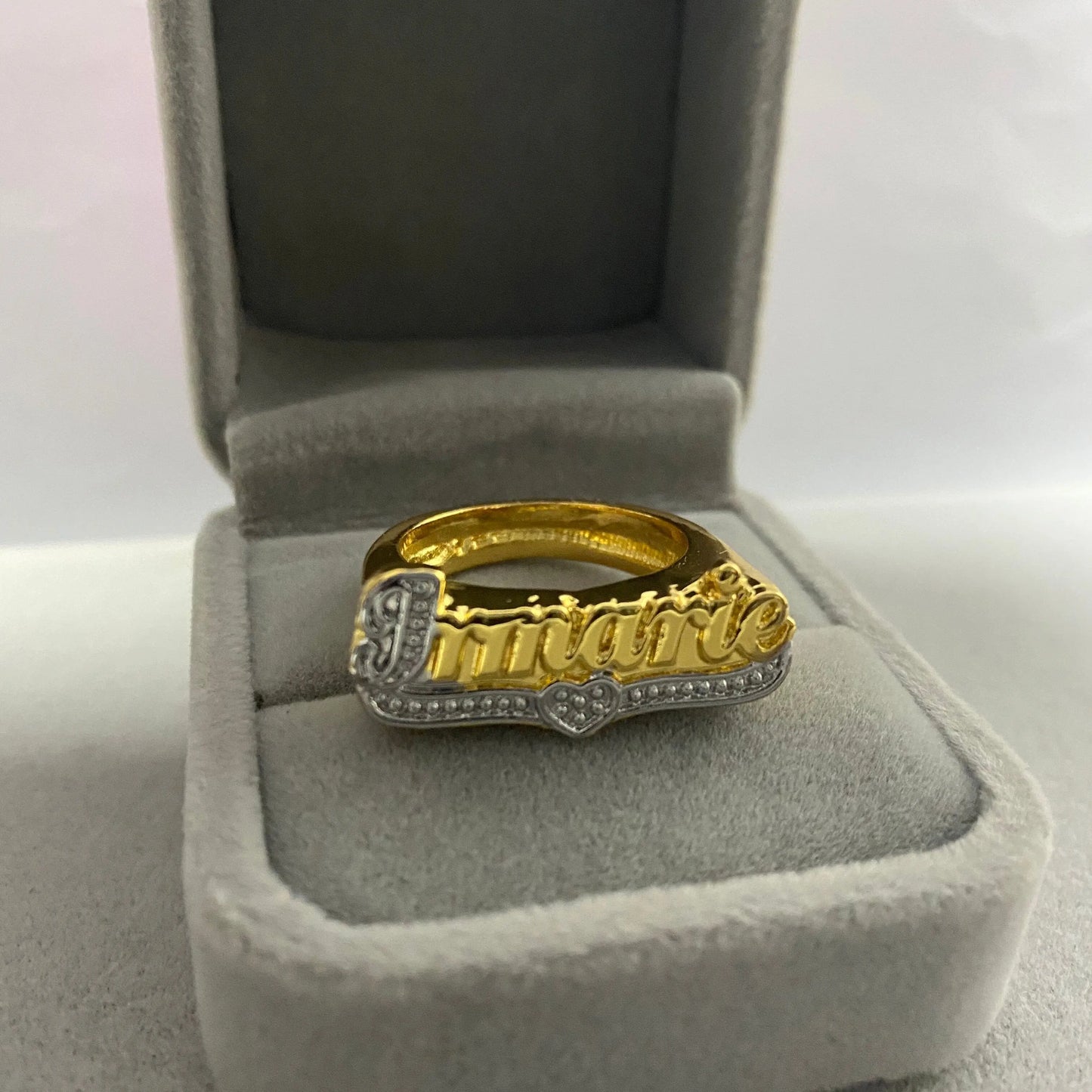 nowadaysfashion Custom Name Rings Gold Personality Hip Hop Punk Letter Ring nowadaysfashion