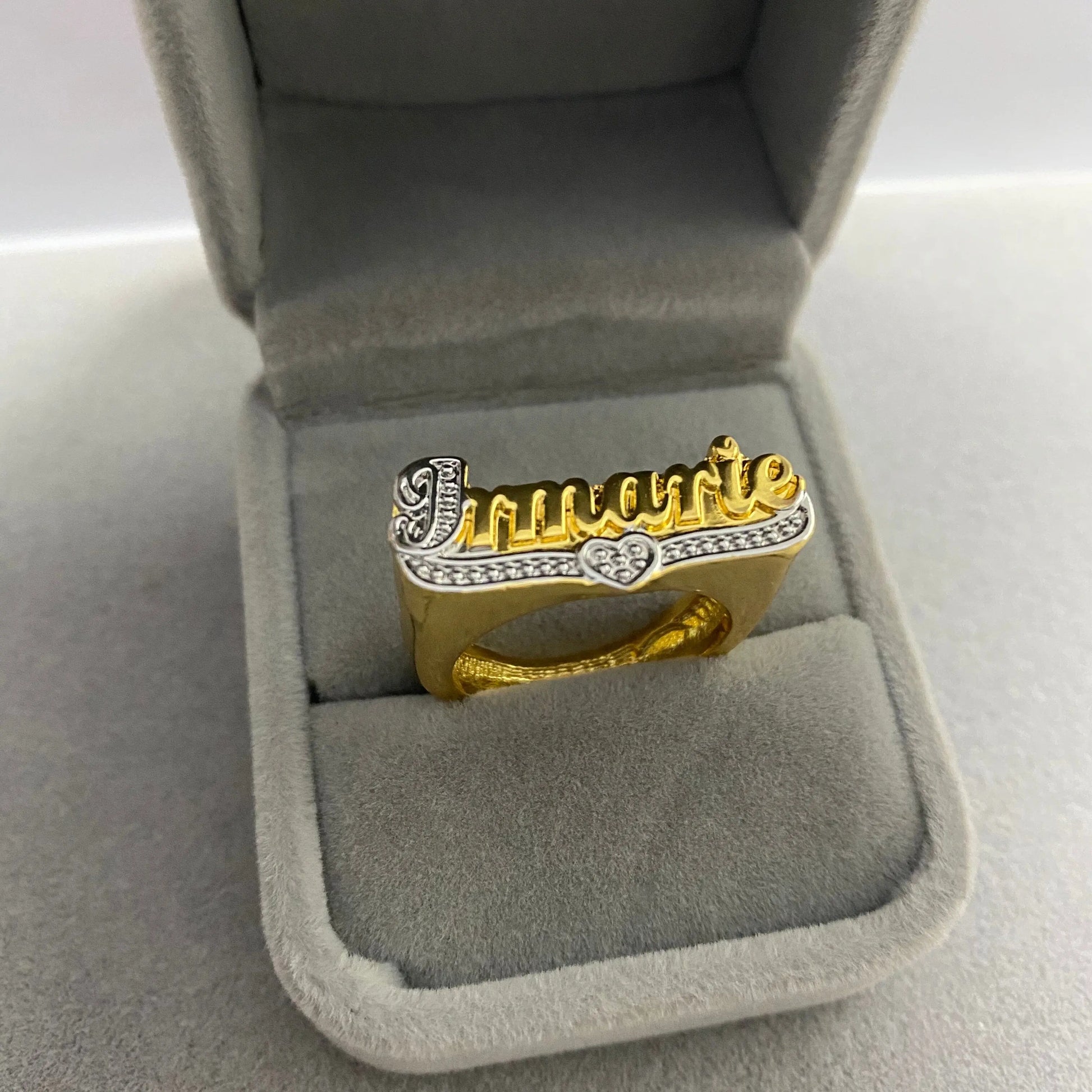 nowadaysfashion Custom Name Rings Gold Personality Hip Hop Punk Letter Ring nowadaysfashion