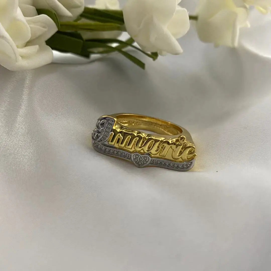 nowadaysfashion Custom Name Rings Gold Personality Hip Hop Punk Letter Ring nowadaysfashion