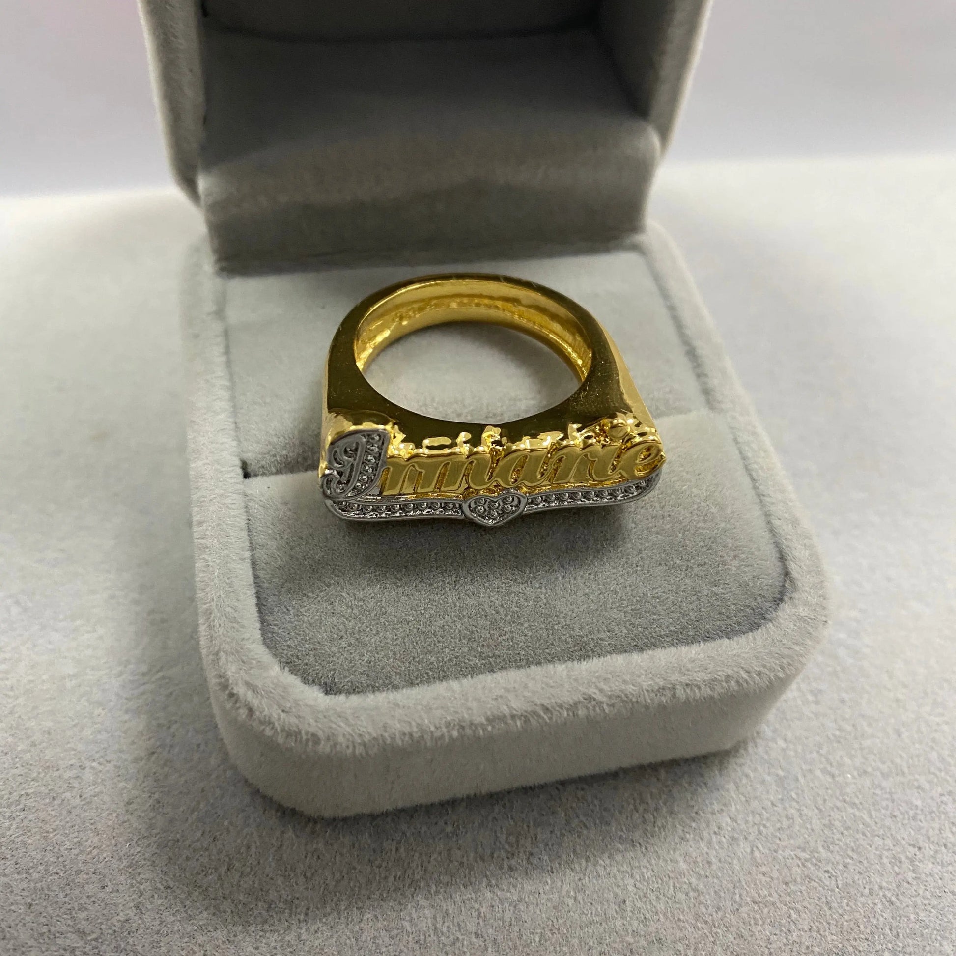 nowadaysfashion Custom Name Rings Gold Personality Hip Hop Punk Letter Ring nowadaysfashion