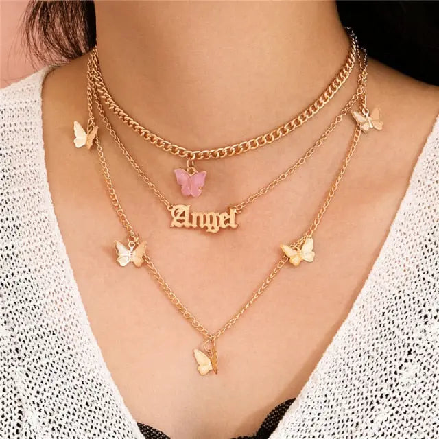 29 stylish Gold necklace on neck Gold chain Women's jewelry layered accesories nowadaysfashion
